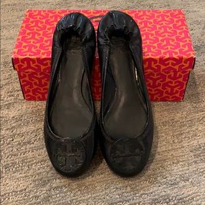 Tory Burch Black Patent Leather Ballet Flat